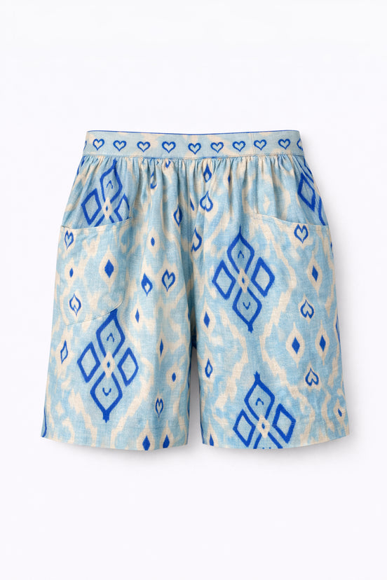 Shorts con Elastico in Lino Fantasia Lilly, Nimo with Love