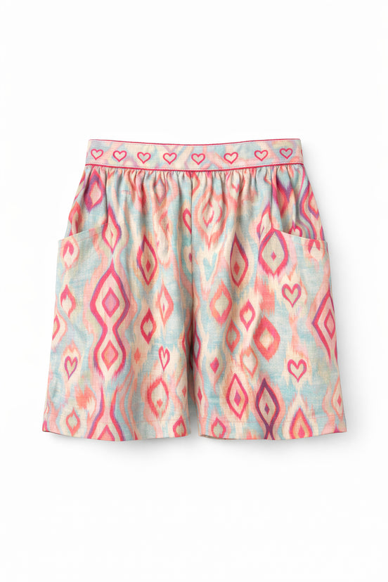 Shorts con Elastico in Lino Fantasia Lilly, Nimo with Love