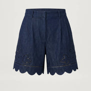 Scarlett Poppies, Bermuda in Denim Leggero Vita Alta