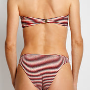 Delfina, Bikini a Righe  con Top a Fascia Chiara