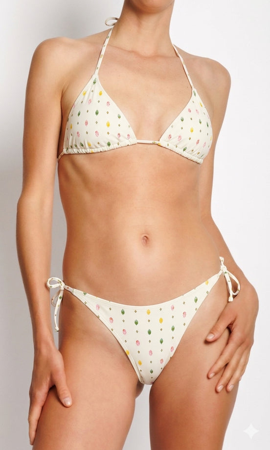 Delfina, Bikini a Triangolo con Laccetti e Ricami Penny