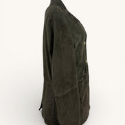 Blazer Oversize Camoscio Testa di Moro Mono