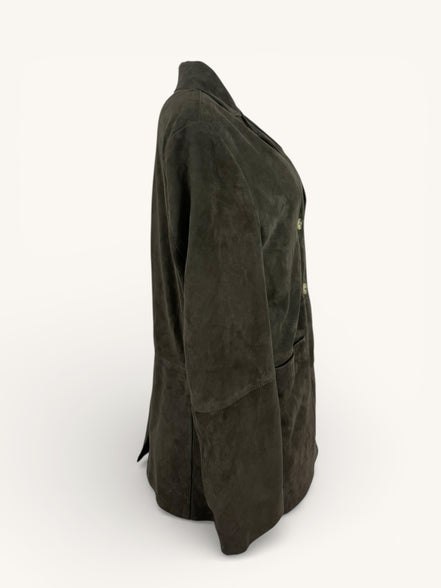 Blazer Oversize Camoscio Testa di Moro Mono