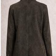 Blazer Oversize Camoscio Testa di Moro Mono