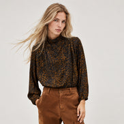 Ba&sh, Blusa stampa animalier Hope