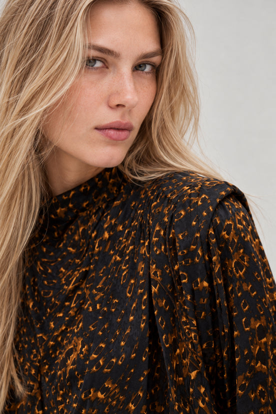 Ba&sh, Blusa stampa animalier Hope