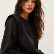 Ba&sh, Blusa Satin Nera, Cadie