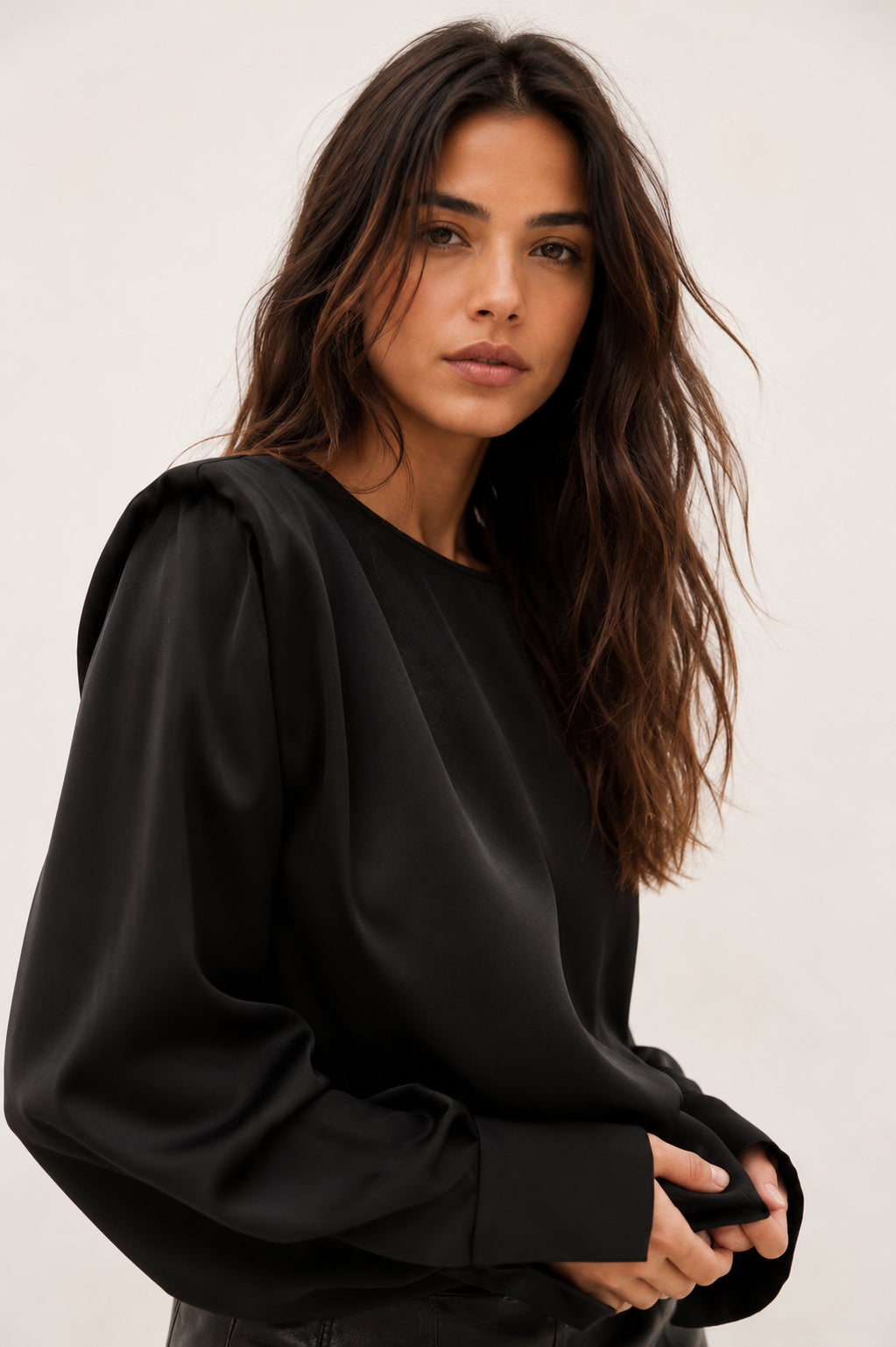 Ba&sh, Blusa Satin Nera, Cadie