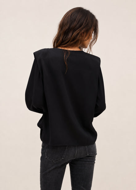 Ba&sh, Blusa Satin Nera, Cadie