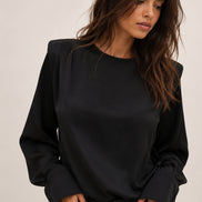 Ba&sh, Blusa Satin Nera, Cadie