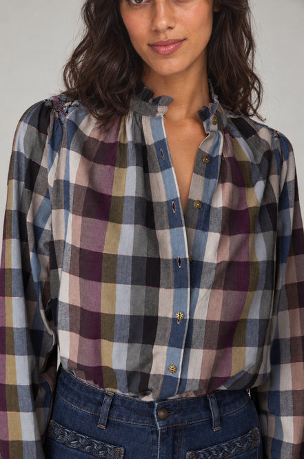 Maison Hotel, Camicia a Quadri in Cotone Mary