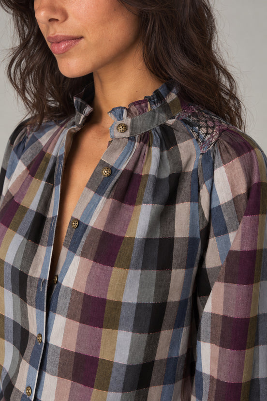 Maison Hotel, Camicia a Quadri in Cotone Mary