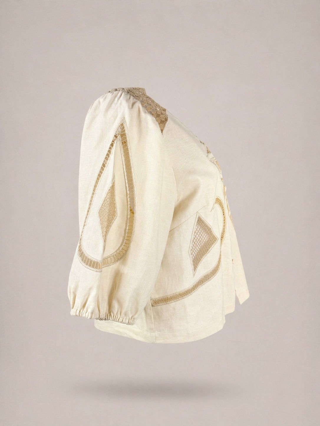 Suncoo, Blusa in Lino con Inserti in Pizzo Lindsay