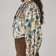 Maison Hotel, Blusa in Cotone con Stampa Floreale e Ricami Kelly