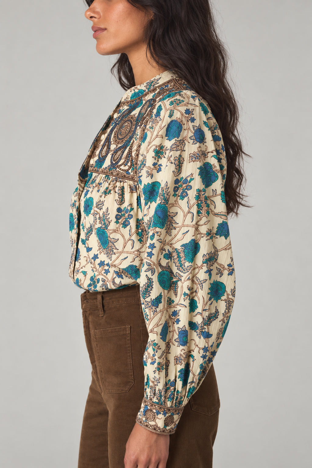 Maison Hotel, Blusa in Cotone con Stampa Floreale e Ricami Kelly