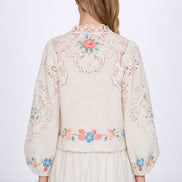 Blusa con Ricami Floreali e Pizzo Astrid, SEA New York