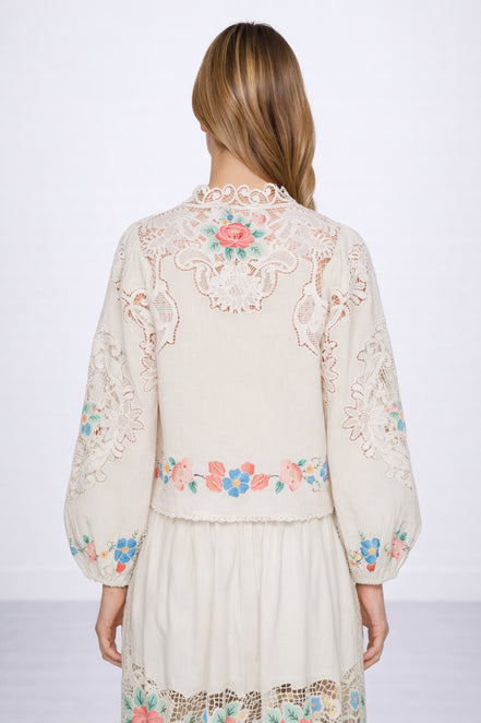 Blusa con Ricami Floreali e Pizzo Astrid, SEA New York