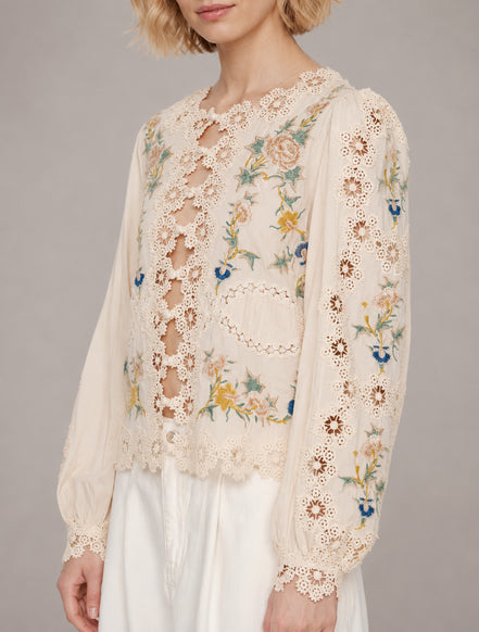 SEA New York, Blusa Ricami e Pizzo Adonna