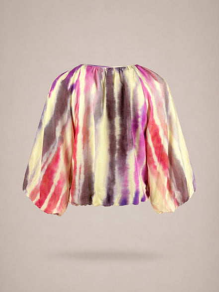 Suncoo, Blusa Tie-dye con Manica a Tre Quarti Lima