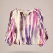 Suncoo, Blusa Tie-dye con Manica a Tre Quarti Lima