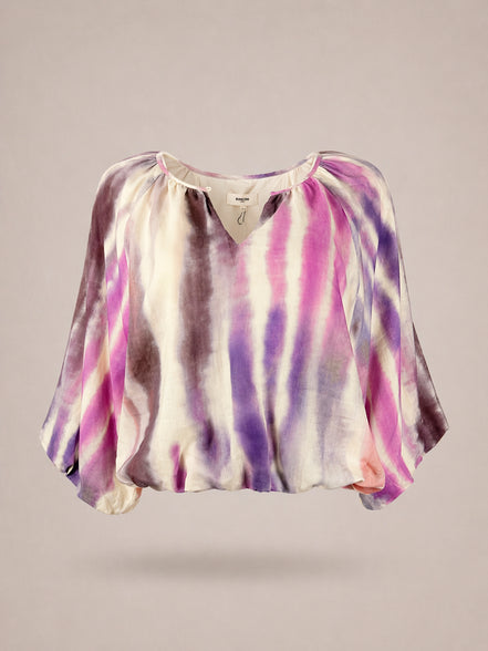 Suncoo, Blusa Tie-dye con Manica a Tre Quarti Lima