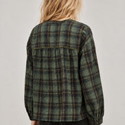 Ba&sh, Blusa girocollo in check Sisi
