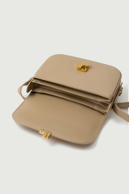 Borsa a Tracolla in Pelle Sabbia Bellissima Mini Soeur