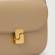 Borsa a Tracolla in Pelle Sabbia Bellissima Mini Soeur