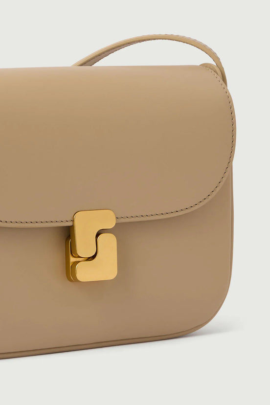 Borsa a Tracolla in Pelle Sabbia Bellissima Mini Soeur