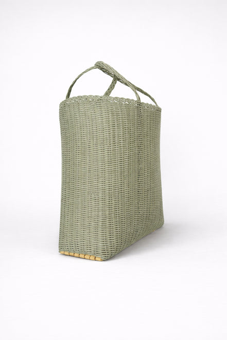 Palorosa, Borsa In Platica Intrecciata Flat Large