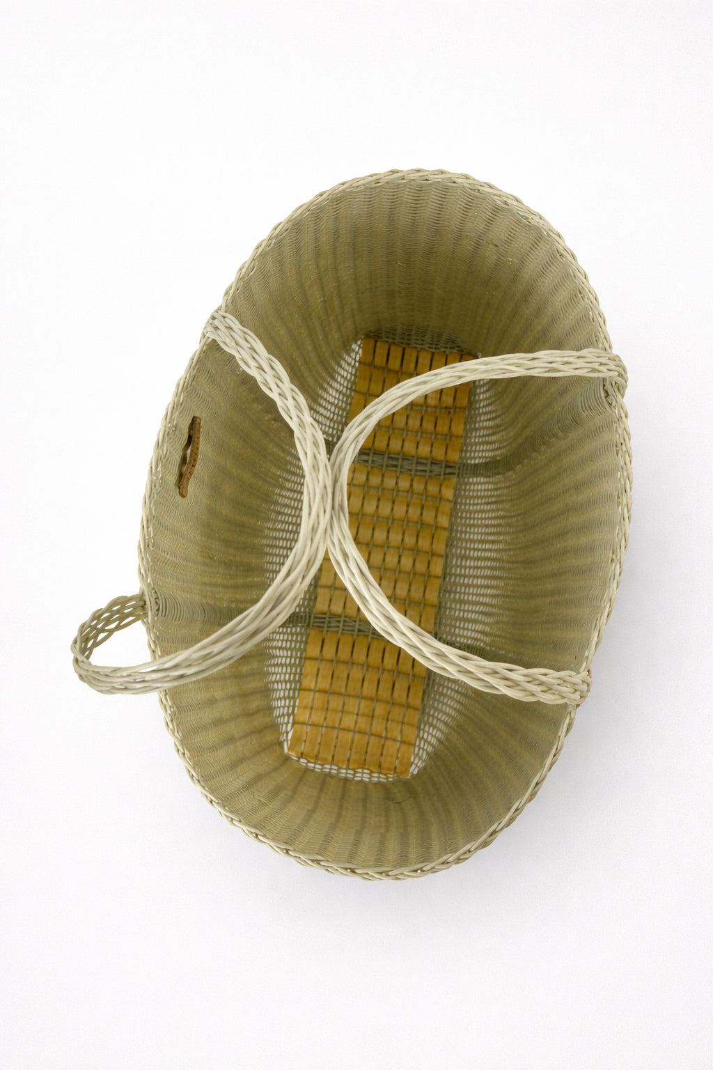 Palorosa, Borsa In Platica Intrecciata Flat Large