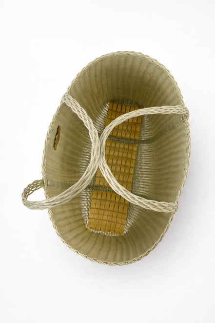 Palorosa, Borsa In Platica Intrecciata Flat Large