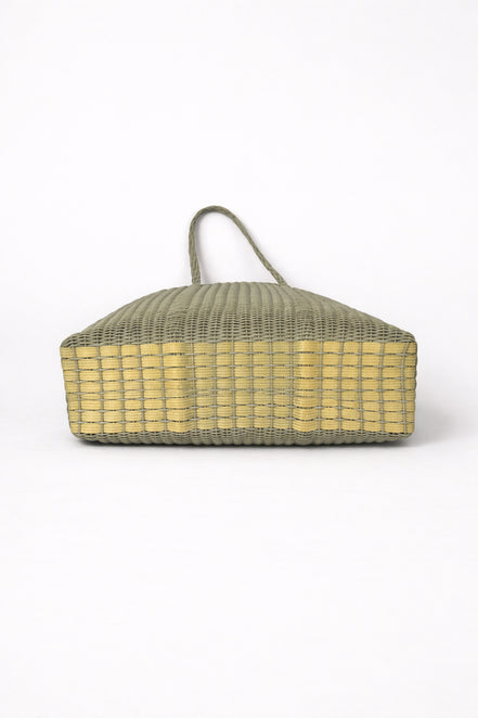 Palorosa, Borsa In Platica Intrecciata Flat Large