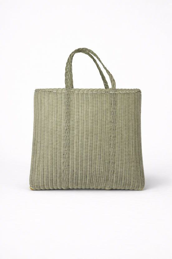 Palorosa, Borsa In Platica Intrecciata Flat Large