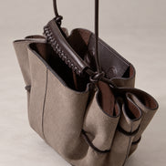 Hereu, Borsa piccola a tracolla e a mano in suede Mini Arta