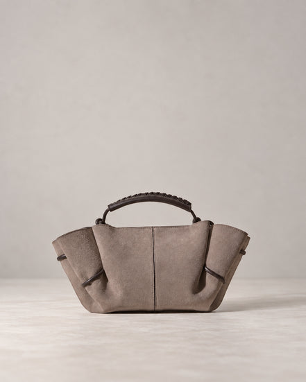Hereu, Borsa piccola a tracolla e a mano in suede Mini Arta