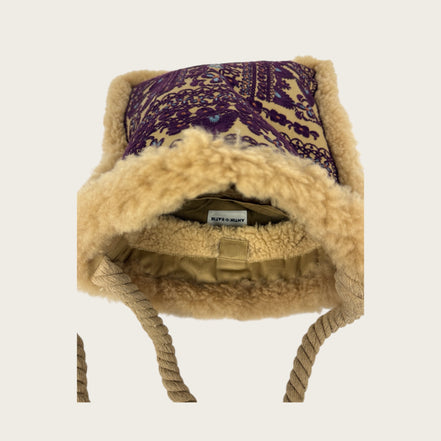 Borsa con Dettagli in Sherling e Ricami Sandora AntikBatik