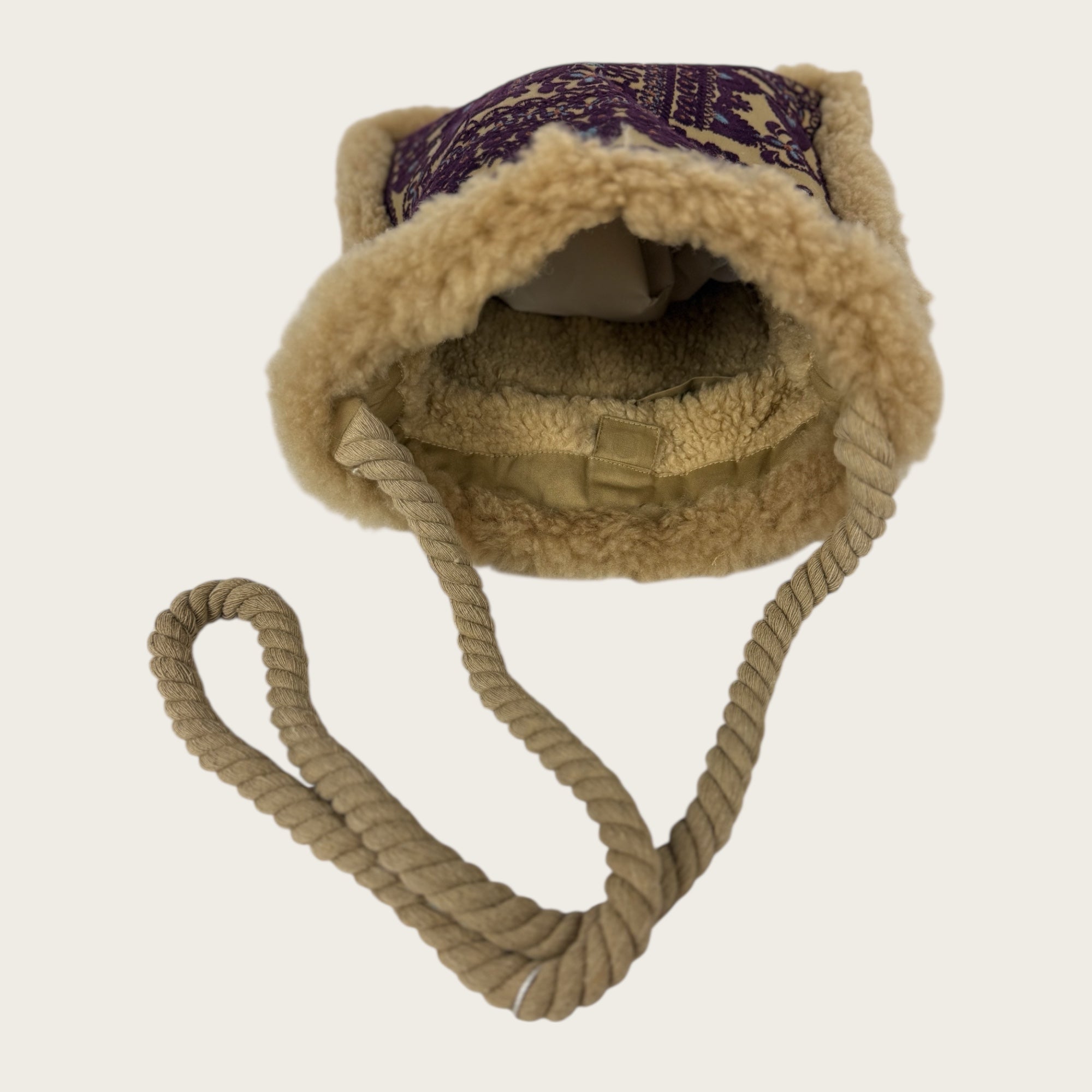 Borsa con Dettagli in Sherling e Ricami Sandora AntikBatik