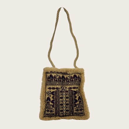 Borsa con Dettagli in Sherling e Ricami Sandora AntikBatik