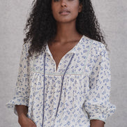 MA.BE Apparel, Caftano in Cotone Microfantasia Edie