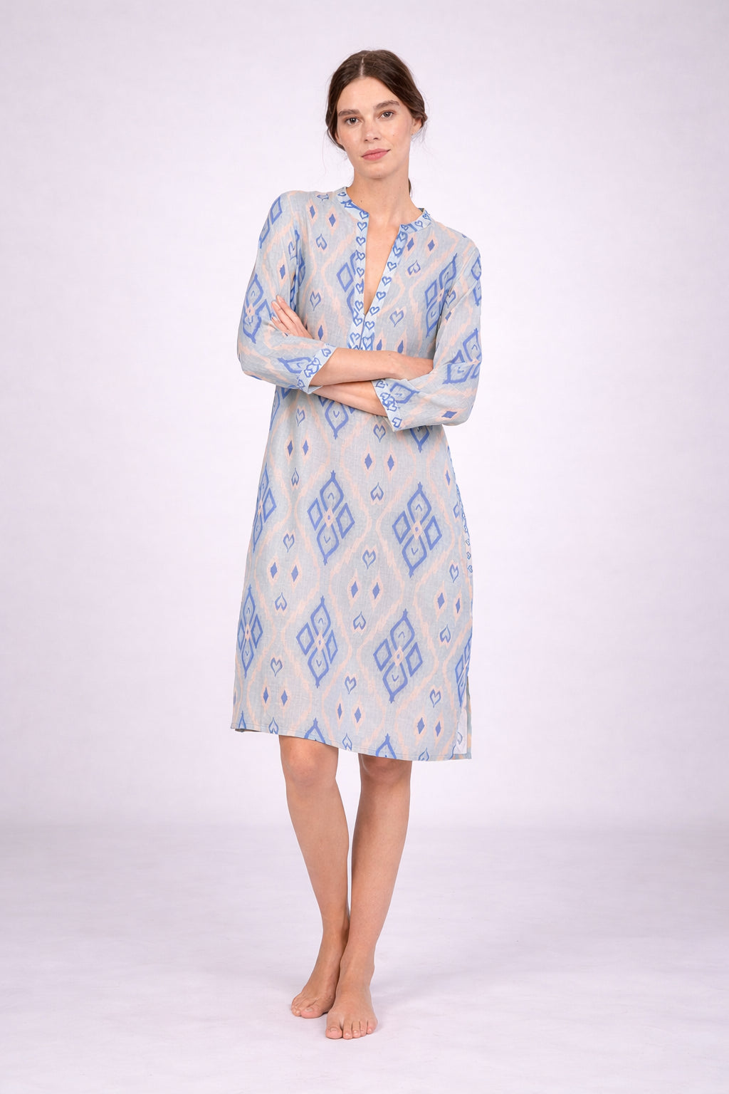 Caftano al Ginocchio Fantasia Ikat Nimo with Love