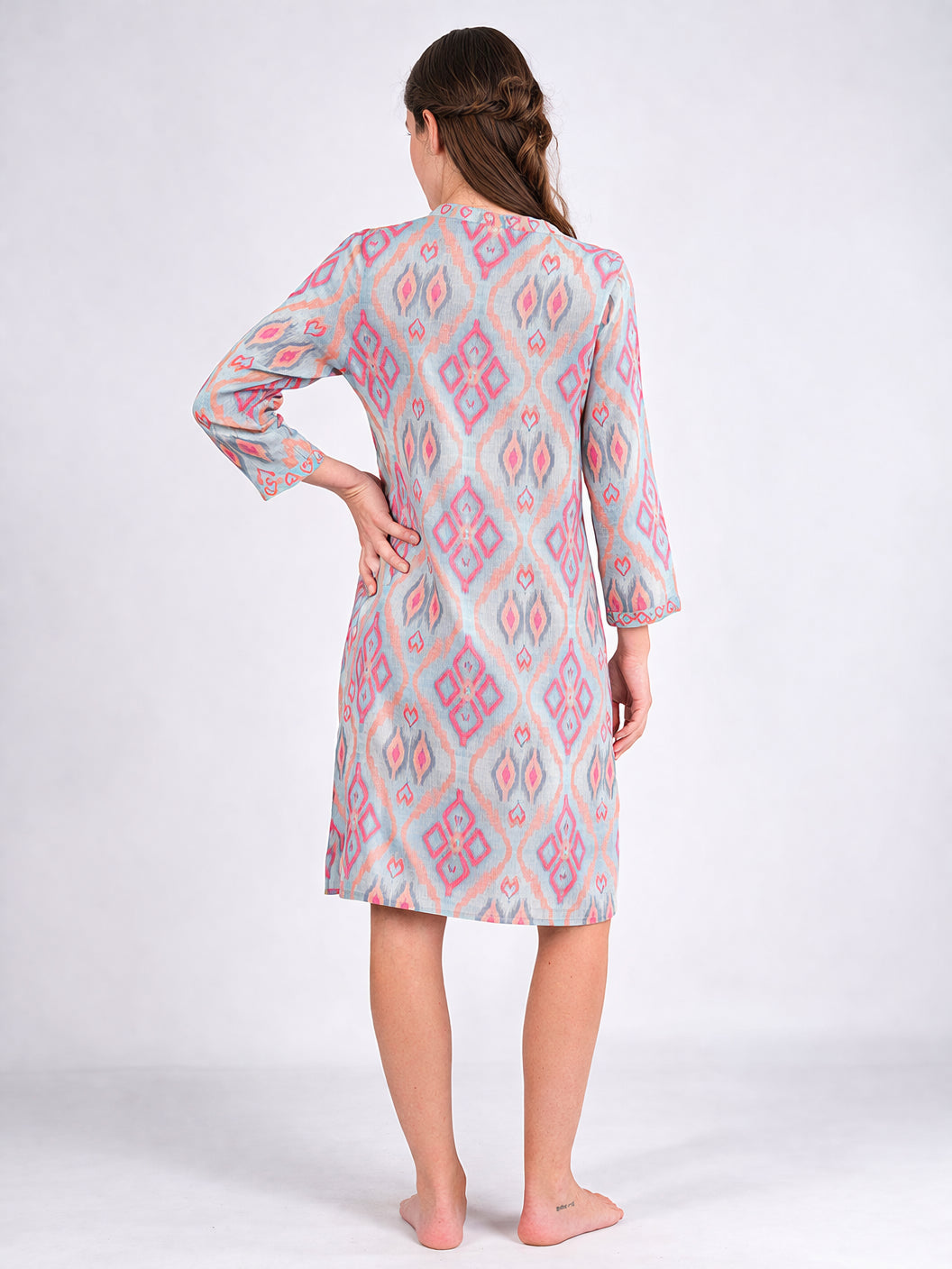Caftano al Ginocchio Fantasia Ikat Nimo with Love