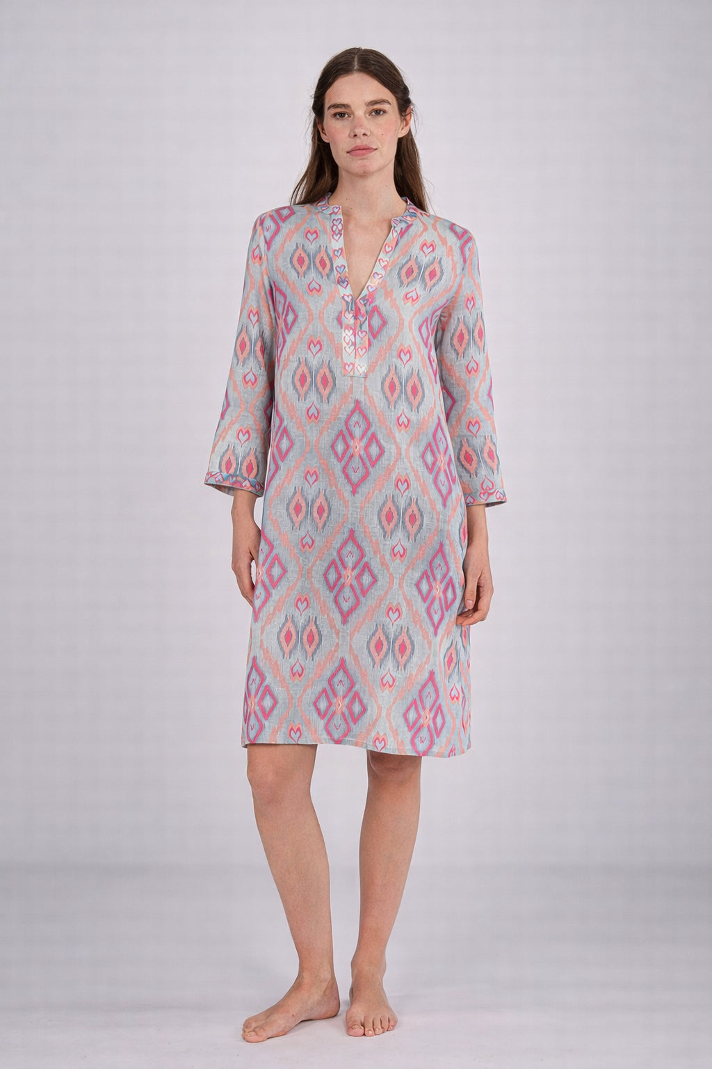 Caftano al Ginocchio Fantasia Ikat Nimo with Love