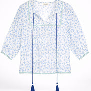 MA.BE Apparel, Caftano in Cotone Microfantasia Edie