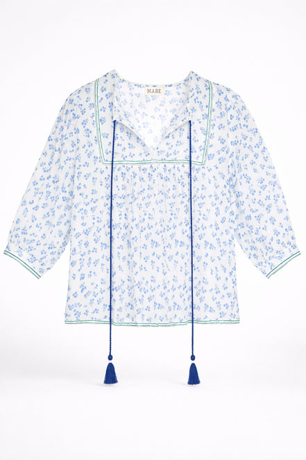 MA.BE Apparel, Caftano in Cotone Microfantasia Edie