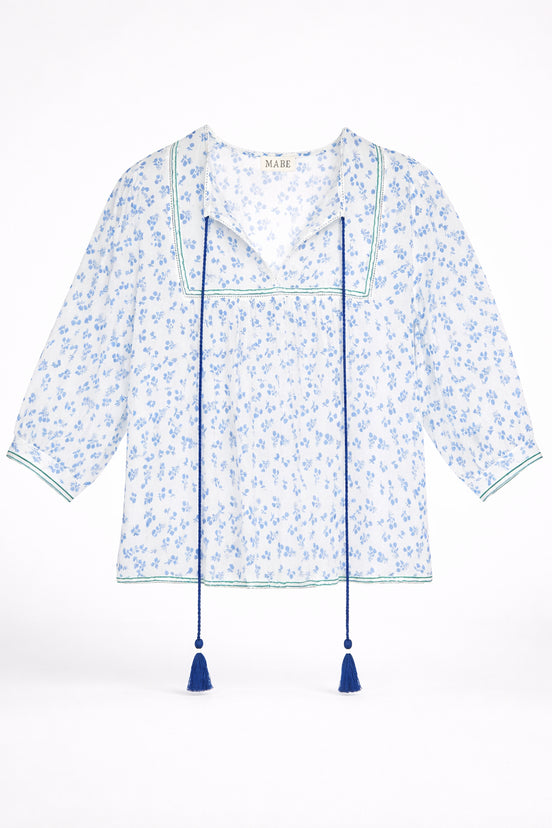 MA.BE Apparel, Caftano in Cotone Microfantasia Edie