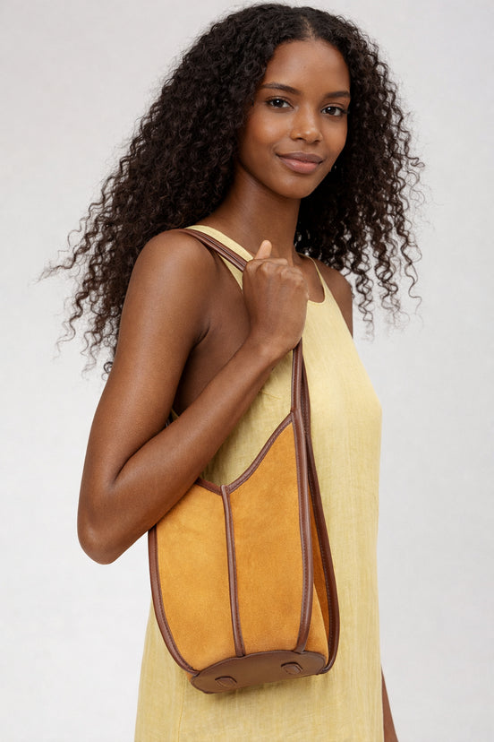 Hereu, Borsa Calella Bucket in Suede