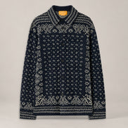 Guest in Residence, Camicia Cashmere Blu Bandana