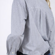 Camicia di Cotone Over a Bastoncino con Coulisse sul Fondo, True Royal