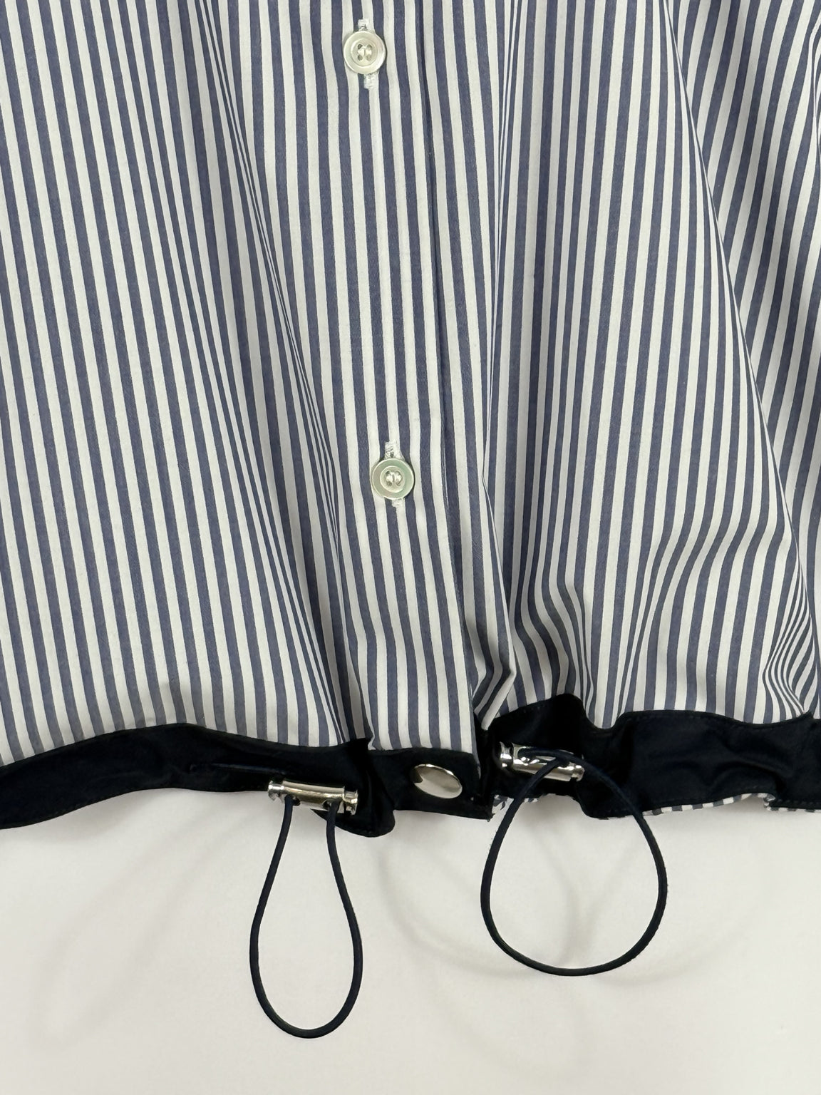 Camicia di Cotone Over a Bastoncino con Coulisse sul Fondo, True Royal